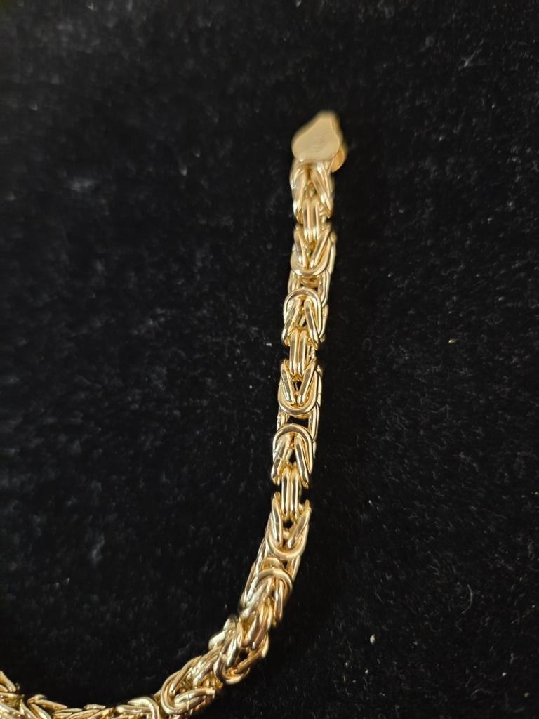 14 k gouden konigsarmband 9,1 gram, Ophalen of Verzenden, Nieuw, Goud