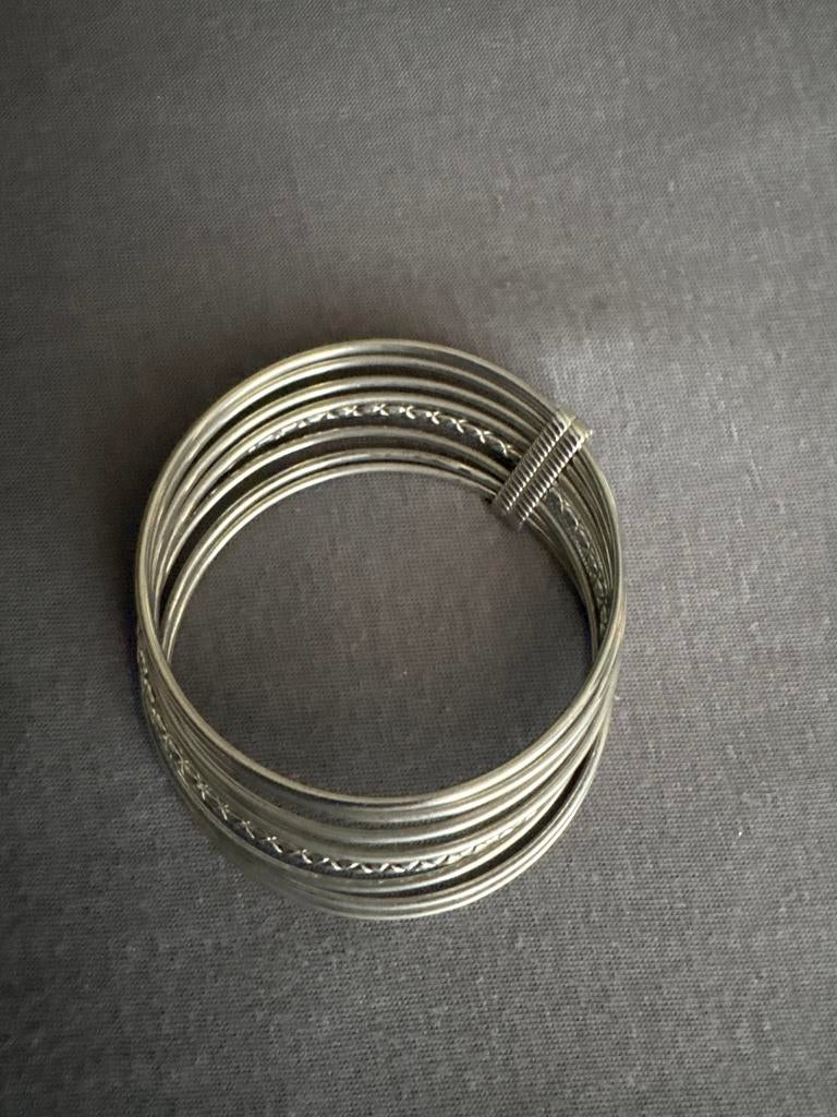 Stalen slavenarmband, Sieraden, Tassen en Uiterlijk, Armbanden, Ophalen of Verzenden, Gebruikt, Zilver, Staal