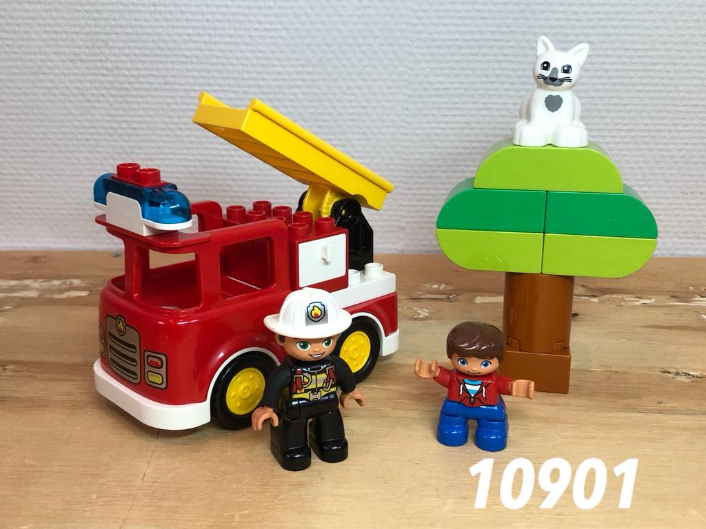 Duplo brandweerwagen met sirene 10901 (compleet) 12, Ophalen of Verzenden, Zo goed als nieuw, Complete set, Duplo