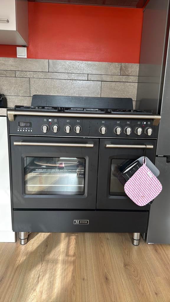 Dubbele oven met dubbele brandstoffornuis m systeem (boretti, Witgoed en Apparatuur, Ophalen, 60 cm of meer