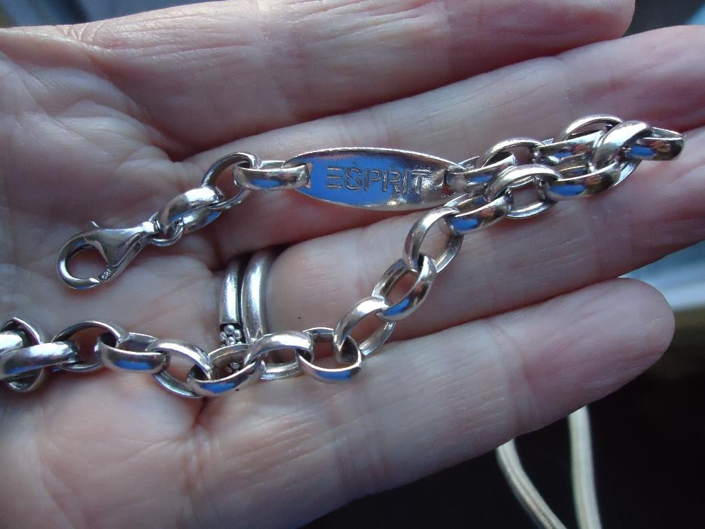 mooie echt zilveren armband jasseron esprit voor bedels 925, Sieraden, Tassen en Uiterlijk, Armbanden, Ophalen of Verzenden, Zo goed als nieuw