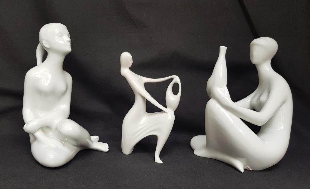 Royal Dux porselein vintage - Jaroslav Jezek - 3 stuks., Ophalen of Verzenden