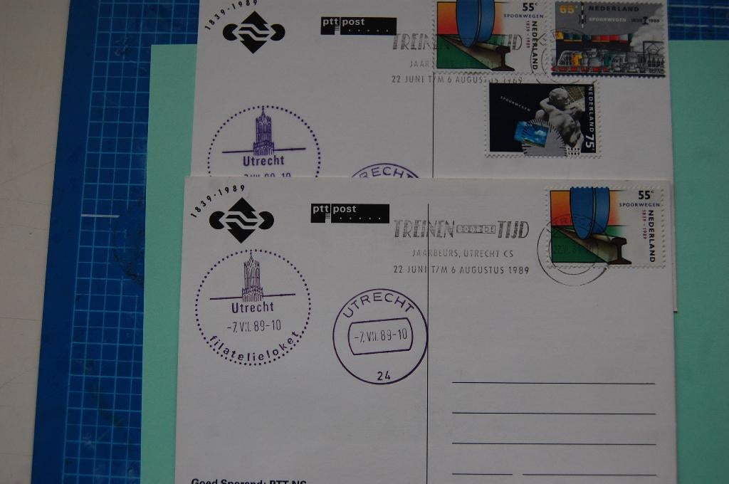 2 KAARTEN van de PTT POST, Hobby en Vrije tijd, Modeltreinen | H0, Wisselstroom, Nieuw, Märklin, Boek, Tijdschrift of Catalogus