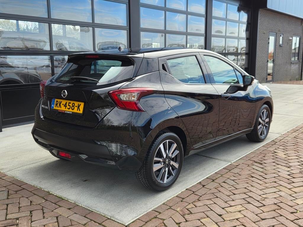 Nissan Micra 1.0L Acenta | 1e eigenaar | Navi | Airco | Crui, Stof, Gebruikt, Zwart, Origineel Nederlands