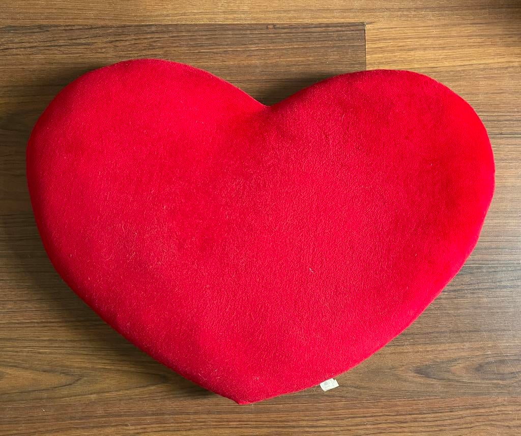 Groot hart kussen rood, Ophalen of Verzenden, Zo goed als nieuw, Rood, Hartvormig