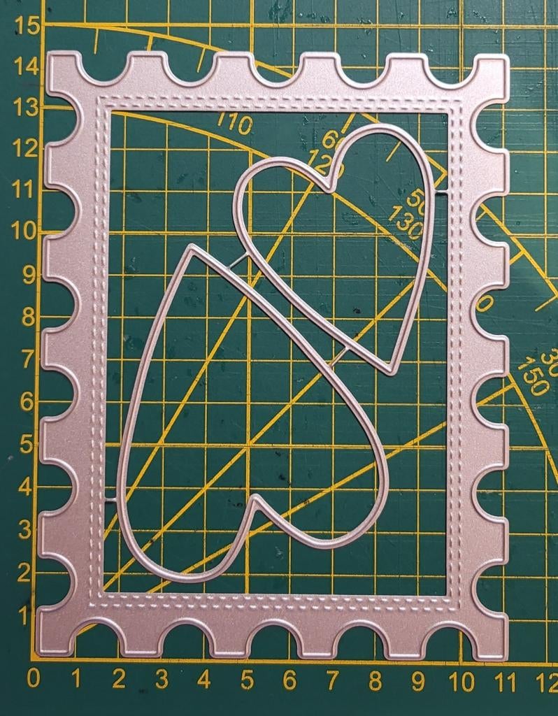 Snijmal postzegel frame hartje, Ophalen of Verzenden, Zo goed als nieuw, Overige thema's, Pons of Mal