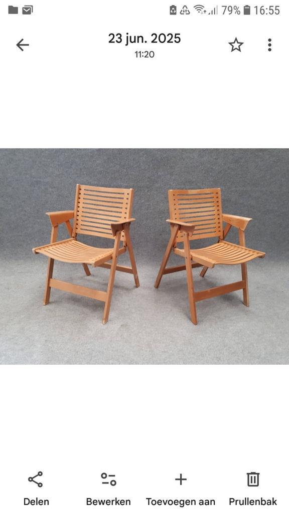 Kraai stoelen, Ophalen, Gebruikt, Twee, Bruin