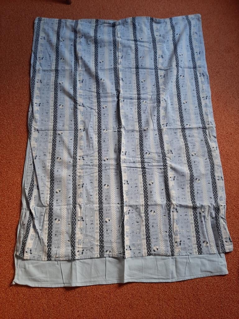 Dekbedovertrek 1.50 x 1.00 flanel en katoen blauw., Ophalen of Verzenden, Zo goed als nieuw, 100 cm of meer, Overige typen
