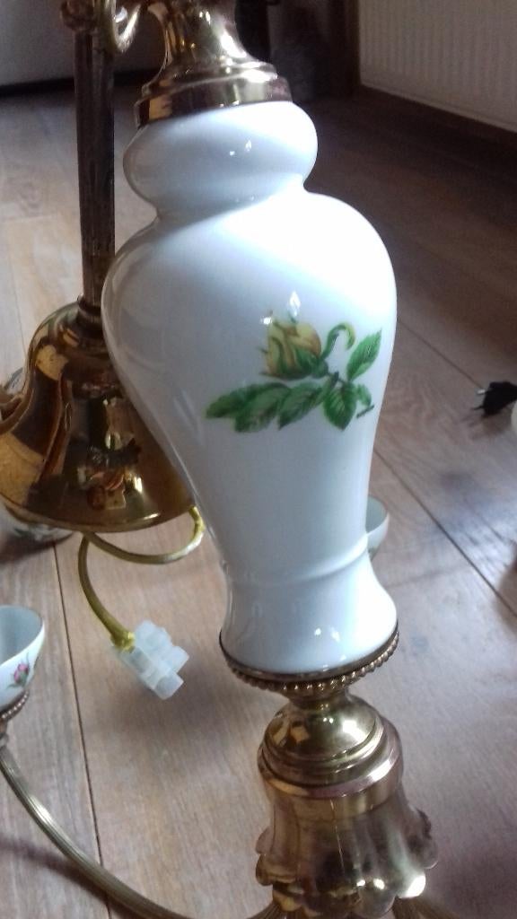 antieke luster en 2 bijhorende wandarmaturen, Antiek en Kunst, Antiek | Lampen, Ophalen