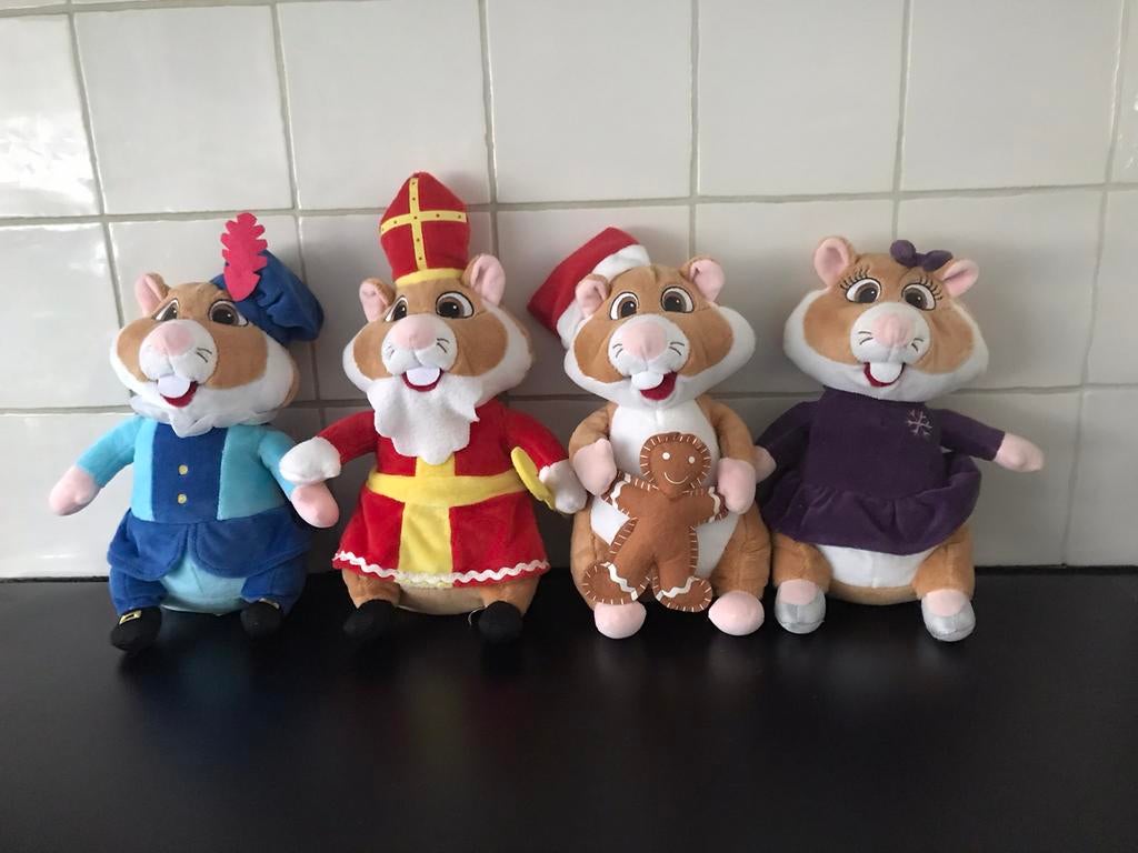 AH pluche hamsters sint piet kerst, Ophalen of Verzenden, Zo goed als nieuw