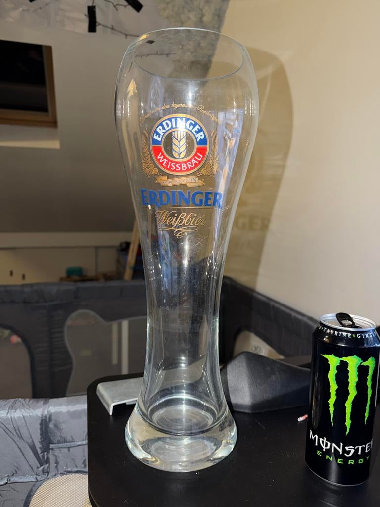 3L Erdinger glas, Verzamelen, Ophalen, Nieuw, Glas of Glazen, Overige merken