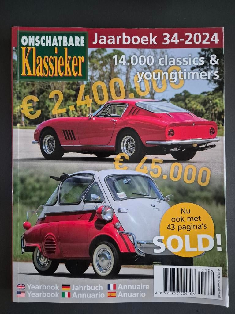 Onschatbare Klassieker Jaarboek 34-2024, Ophalen of Verzenden, Zo goed als nieuw, Algemeen, Onbekend
