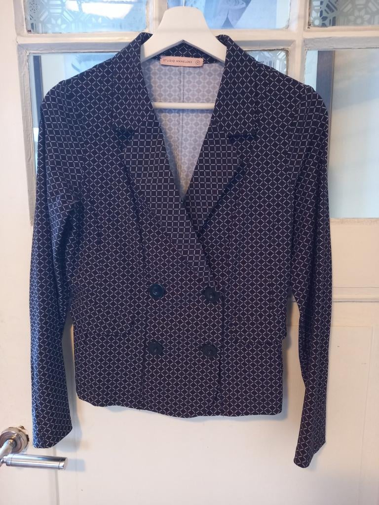 Studio Anneloes Blazer Geruit Maat M, Maat 38/40 (M), Studio Anneloes, Blauw, Ophalen of Verzenden
