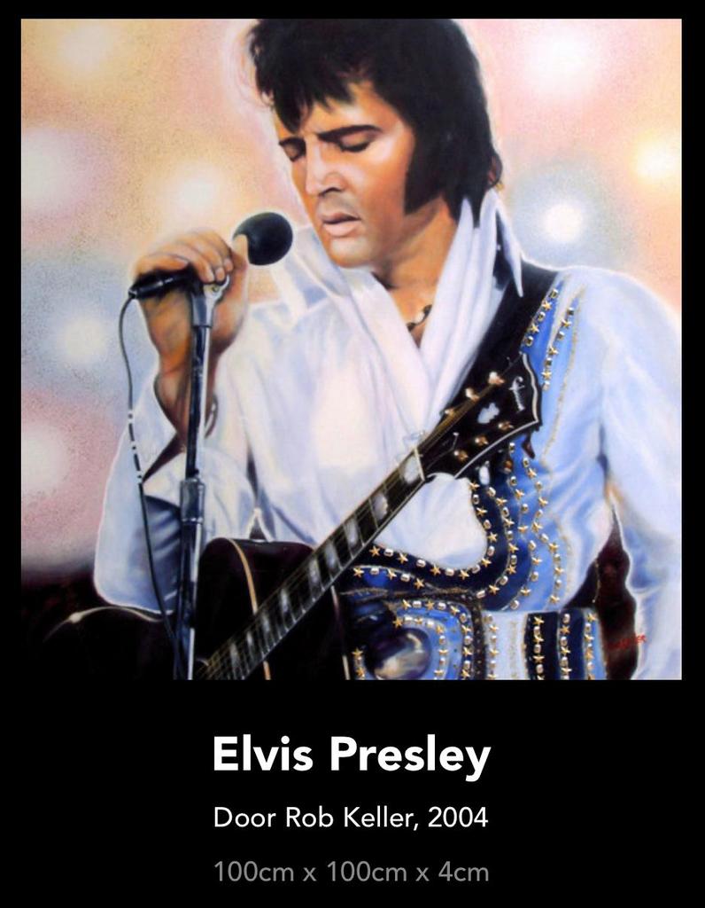 Elvis Presley 3D schilderij, Rob Keller, Huis en Inrichting, Woonaccessoires | Schilderijen, Tekeningen en Foto's, Ophalen, Oorspronkelijke maker