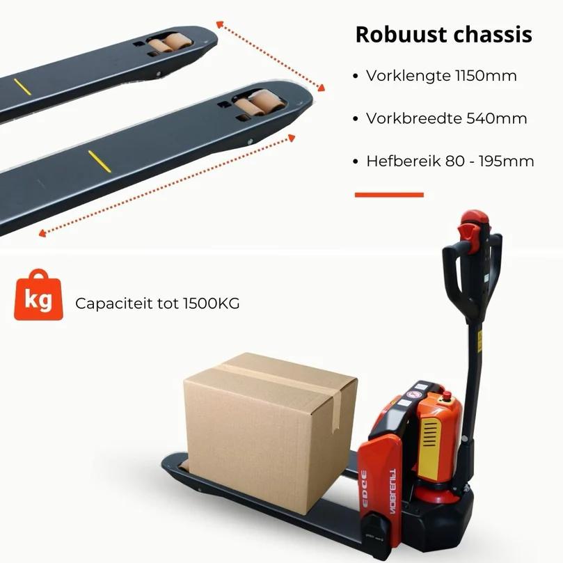 PTE15N-EDGE ELEKTRISCHE POMPWAGEN LI-ION – 1500KG PRO, Doe-het-zelf en Verbouw, Ophalen, Nieuw
