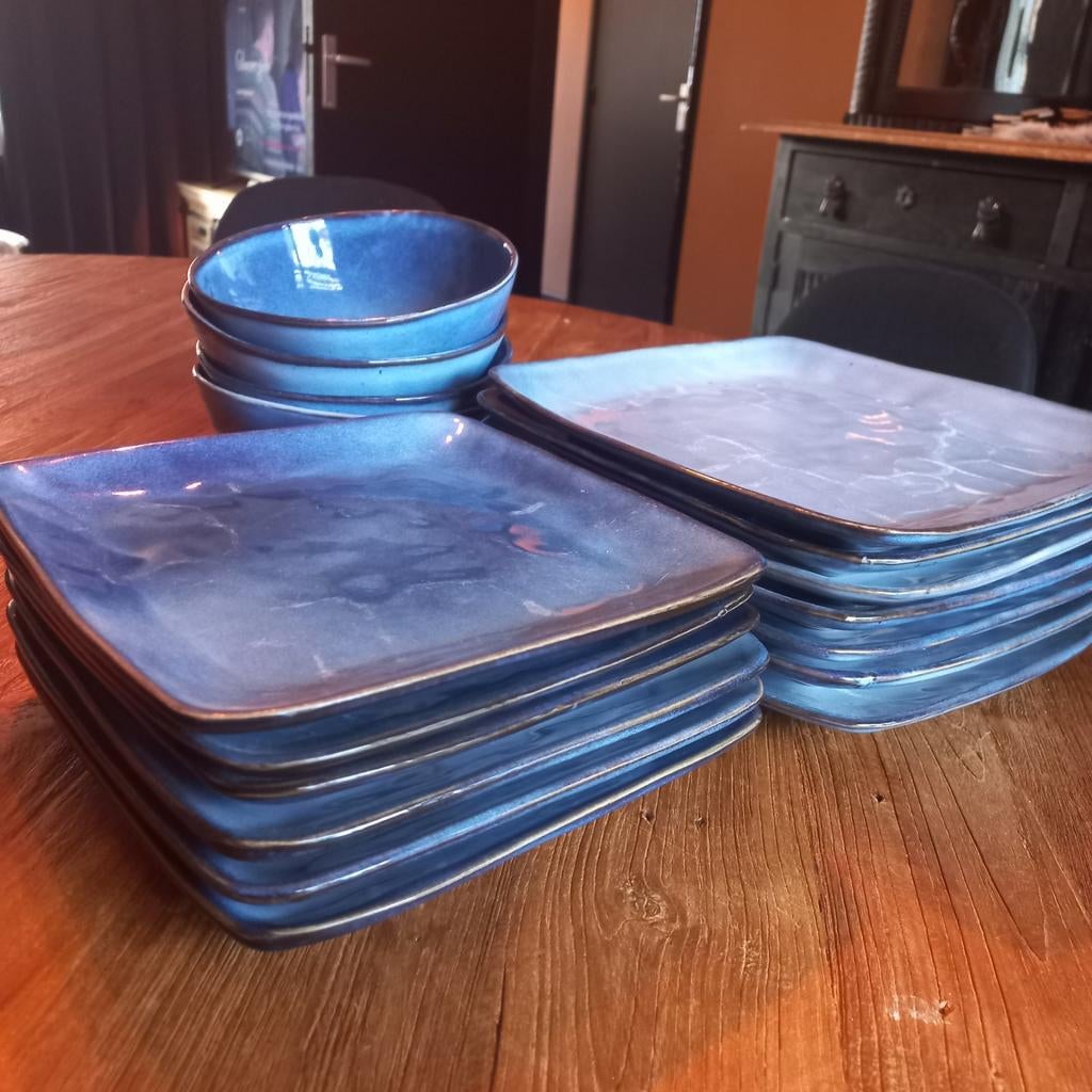 Servies Toscane Xenos Blauw, Ophalen, Gebruikt, Overige stijlen, Aardewerk