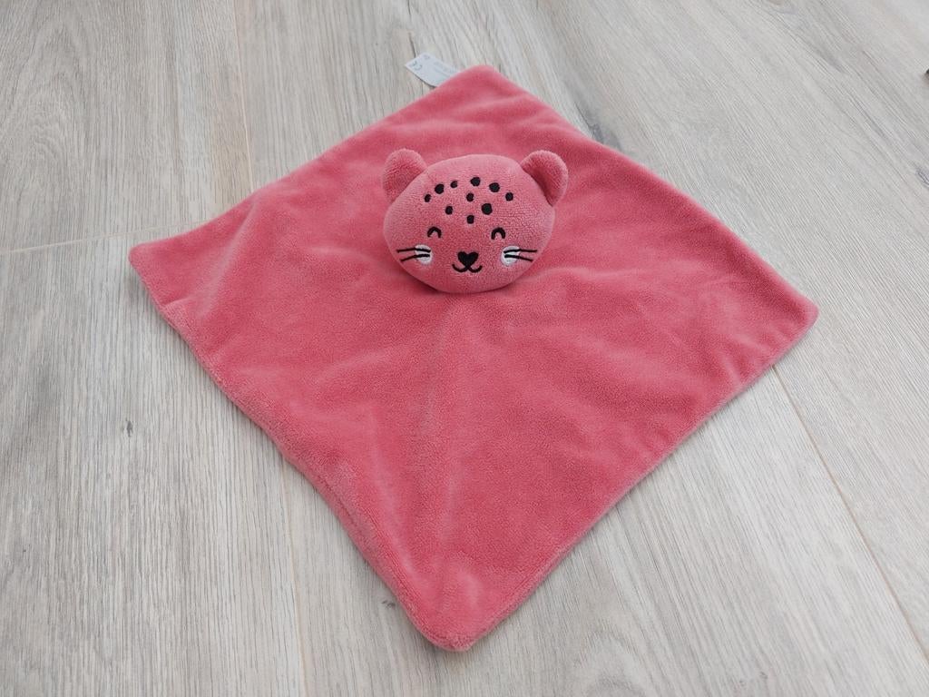 Knuffel knuffeldoekje kruidvat Evora poes kat roze L1407, Ophalen of Verzenden, Zo goed als nieuw, 134 t/m 140, Meisje