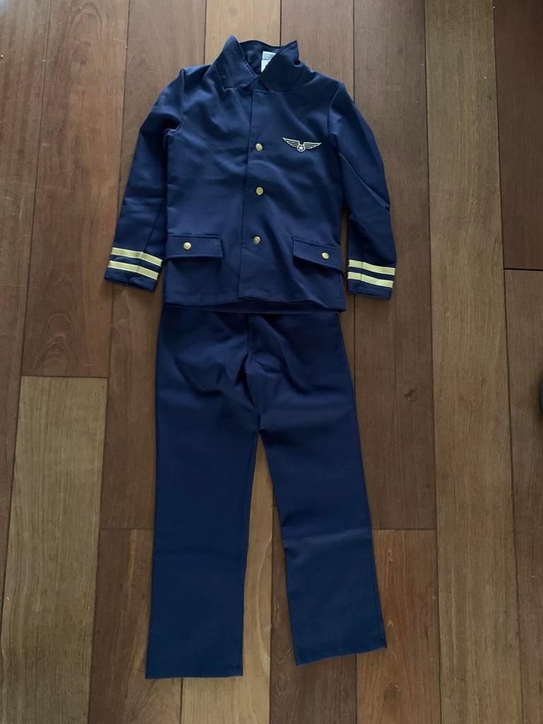 Carnaval piloten pak kind, maat 140, Kinderen en Baby's, Carnavalskleding en Verkleedspullen, Ophalen of Verzenden, Zo goed als nieuw