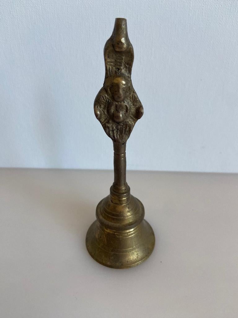 Indiase handbel belletje Cobra? tafelbel koper?messing?, Ophalen of Verzenden