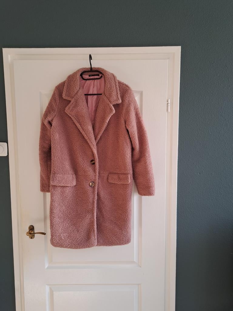 Roze Teddy Jas - Maat M, Maat 38/40 (M), Ophalen of Verzenden, Zo goed als nieuw, Roze