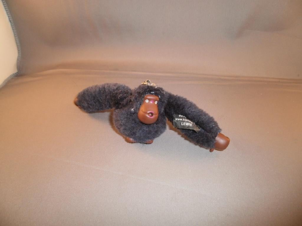 Kipling aap Lewie velours zwart en bruin hoofd poten aapje, Ophalen of Verzenden, Zo goed als nieuw, Overige typen