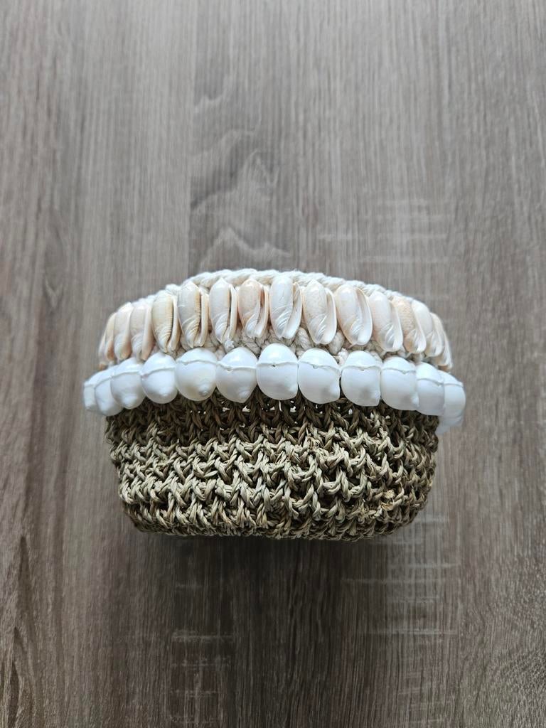 NIEUW schelpen mandje MoonTreasures, Ophalen of Verzenden, Nieuw, Rond, Mand