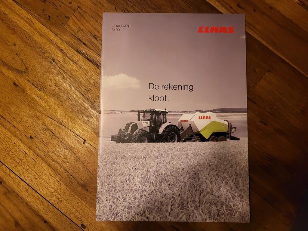 Tractor folder Claas QUADRANT 3400, Boeken, Catalogussen en Folders, Ophalen of Verzenden, Zo goed als nieuw