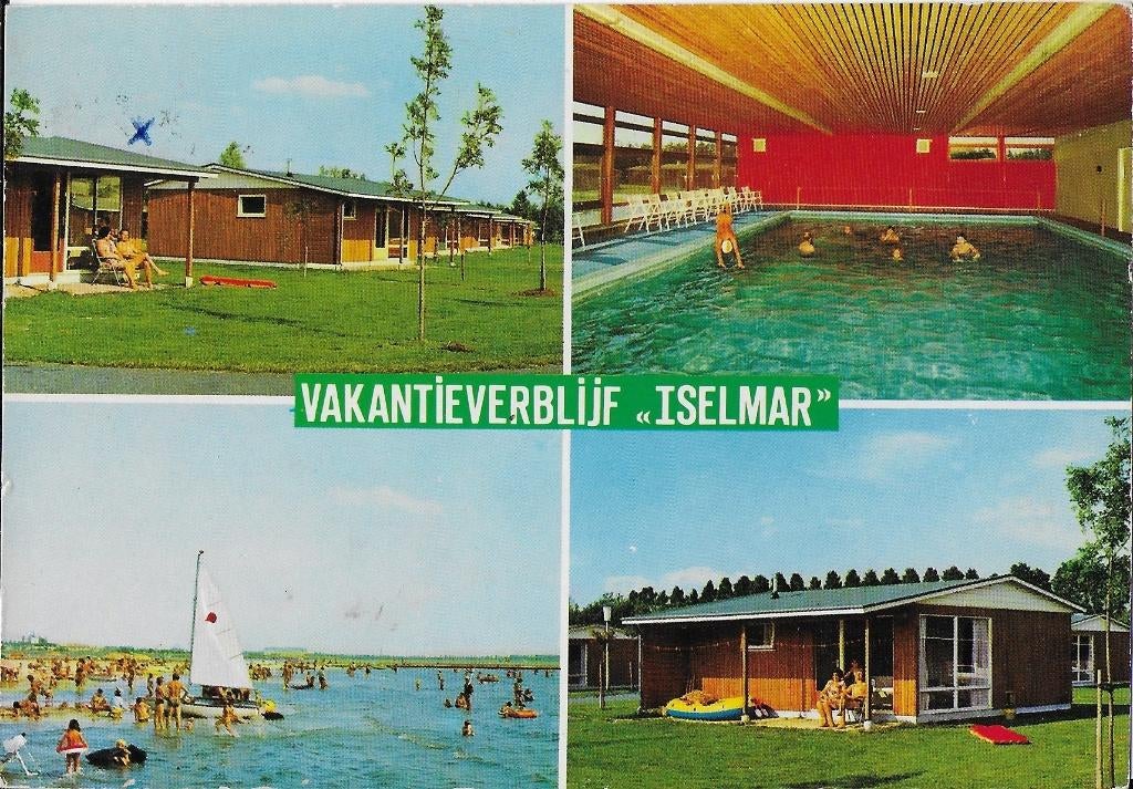Q22 Gelopen ansichtkaart vakantieverblijf iselmar lemmer, Ophalen of Verzenden, 1980 tot heden, Gelopen, Friesland
