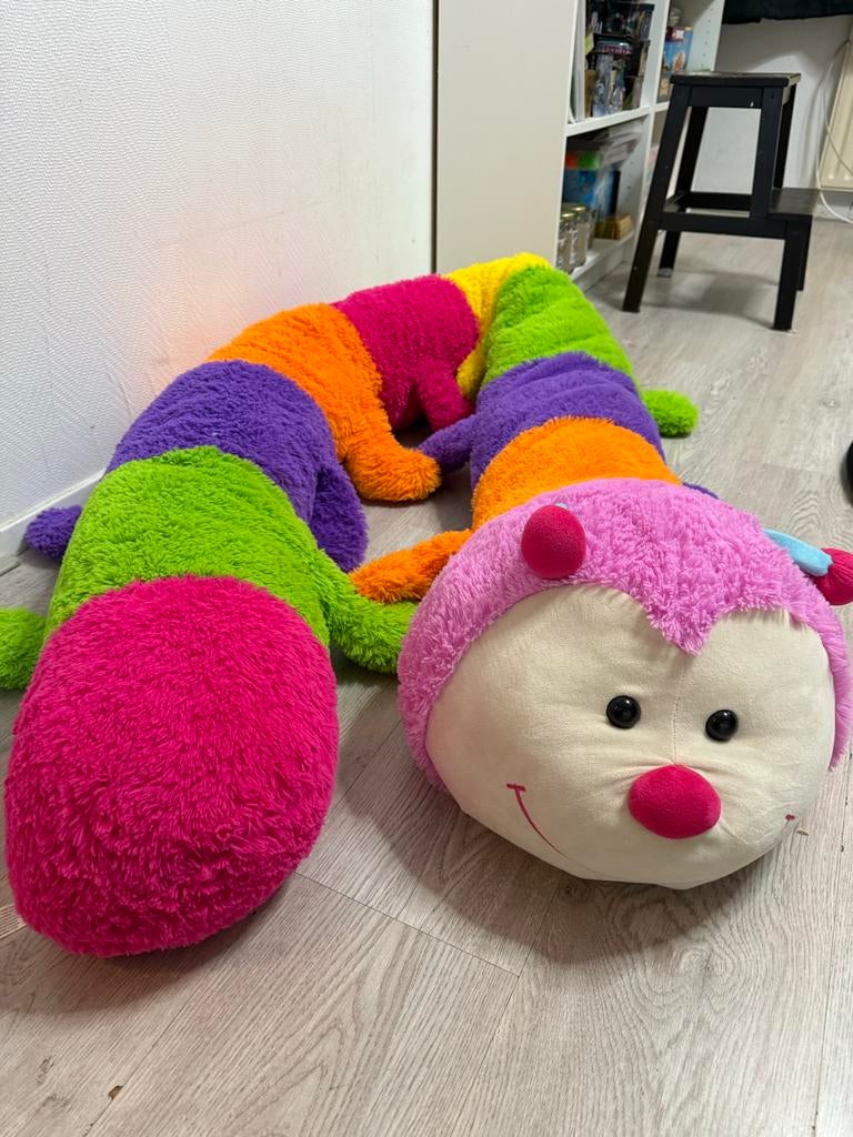 Grote, zachte rups knuffel, Kinderen en Baby's, Speelgoed | Knuffels en Pluche, Ophalen, Zo goed als nieuw, Overige typen