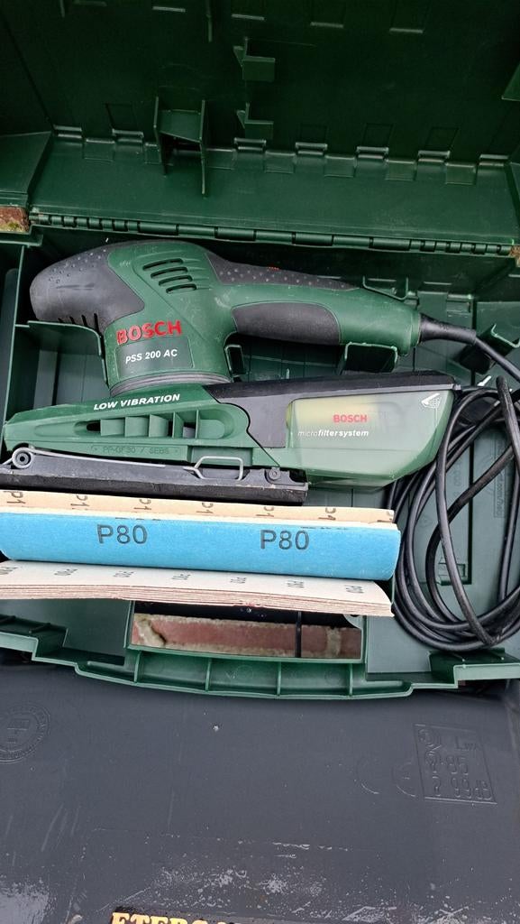 Te koop pss200 ac schuurmachine, Ophalen of Verzenden, Minder dan 600 watt, Vlakschuurmachine