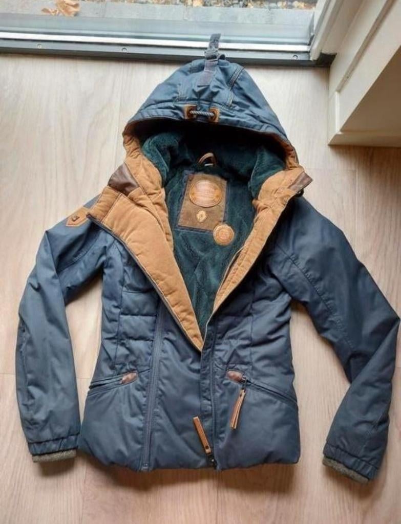 Zwarte Winterjas Naketano Maat S, Zwart, Ophalen of Verzenden, Zo goed als nieuw, Maat 36 (S)