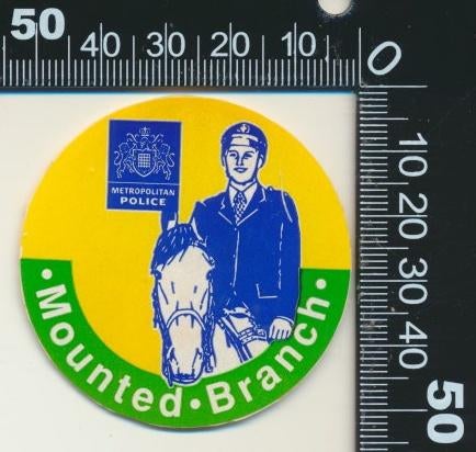 Sticker: Metropolitan Police - Mounted Branch, Verzamelen, Stickers, Zo goed als nieuw, Bedrijf of Vereniging, Ophalen of Verzenden