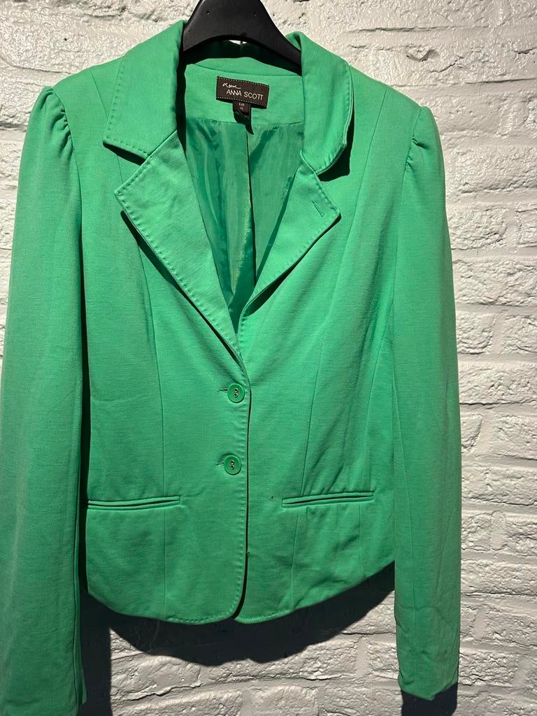 Anna Scott Groene Blazer - Maat XL, Kleding | Dames, Maat 46/48 (XL) of groter, Ophalen of Verzenden, Zo goed als nieuw, Jasje