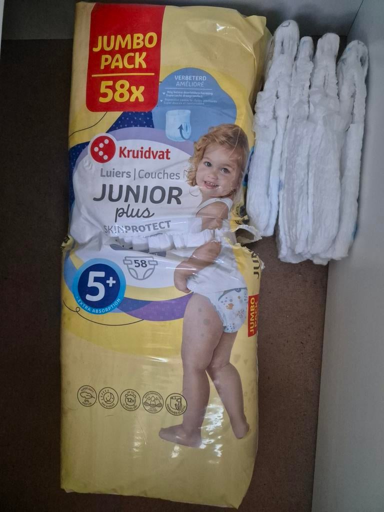 Kruidvat Junior Plus Luiers - Jumbo Pack, Ophalen of Verzenden, Nieuw, Overige typen