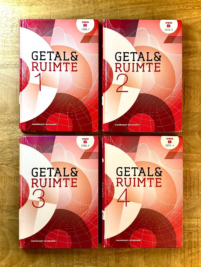 Getal & Ruimte VWO B Deel 1, 2, 3, 4 + Uitwerkingen. Ed 11, Boeken, Gelezen, VWO, Ophalen of Verzenden, Wiskunde B