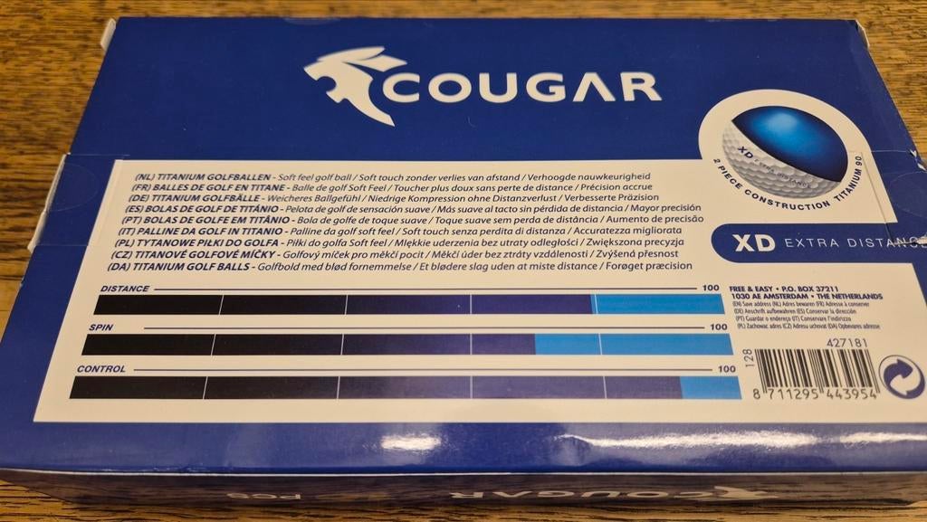 Cougar golfballen XD Extra Distance – nieuw – staffelkorting, Sport en Fitness, Ophalen of Verzenden, Nieuw, Bal(len), Overige merken