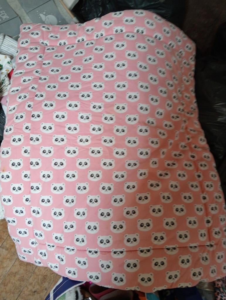 Boxkleed rose met pandabeertjes zgan, Kinderen en Baby's, Boxen, Ophalen of Verzenden, Zo goed als nieuw, Boxkleed