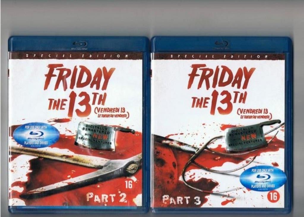 Blu-ray Friday the 13th Part 2 / Part 3 (€25 incl verzendk), Cd's en Dvd's, Blu-ray, Verzenden, Zo goed als nieuw, Horror