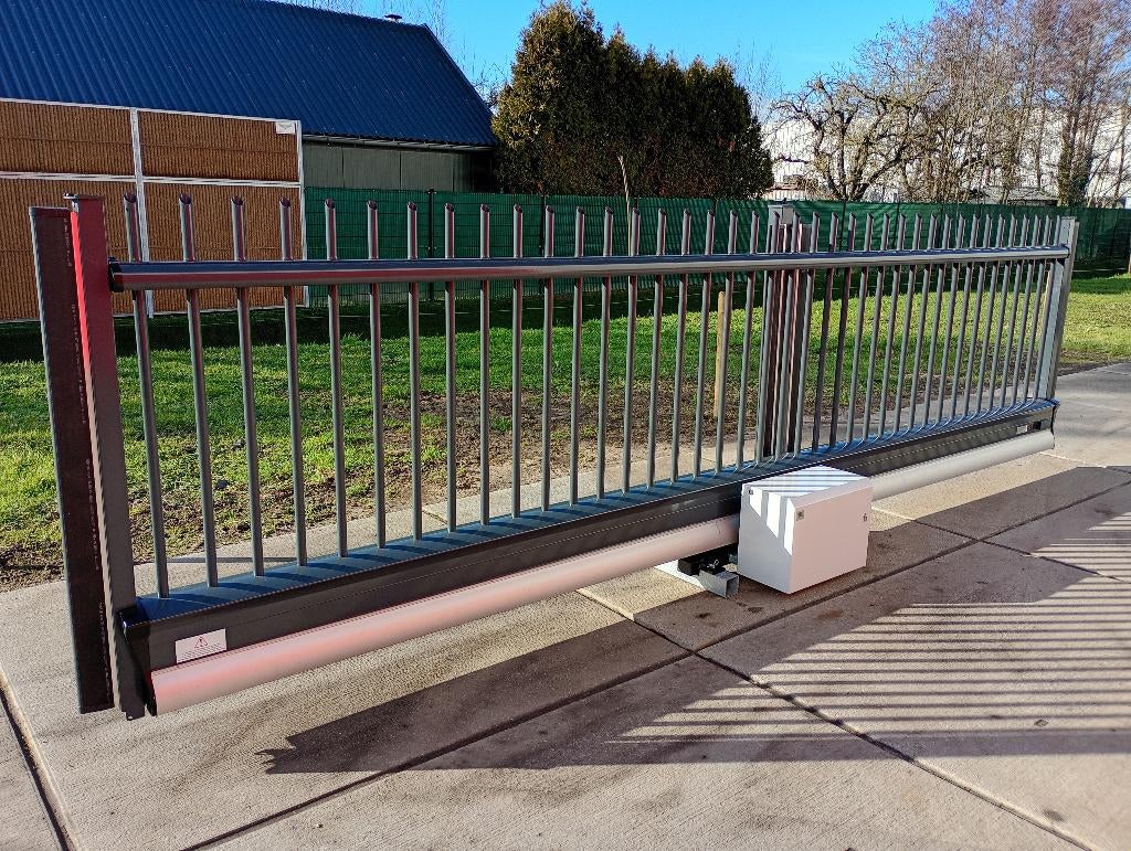 Vrijdragende Elektrische Aluminium Schuifpoort 400x150 Nieuw, Tuin en Terras, Ophalen, Met poort, Spijlenhekwerk, Nieuw
