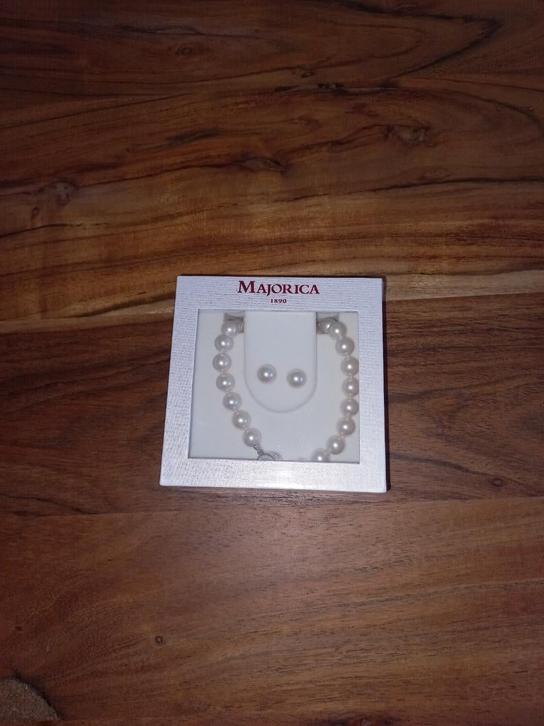 Majorica Parels Set - Nieuw in doos, Overige materialen, Wit, Nieuw, Ophalen of Verzenden