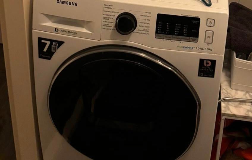 Samsung Combi Wasmachine/Droger - Goed Werkend!, Ophalen, Gebruikt, Voorlader, Kort programma