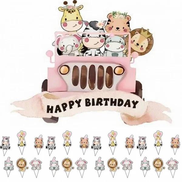 Jungle safari taart en cupcake set, Versiering, Sweet-one, Nieuw, Ophalen of Verzenden