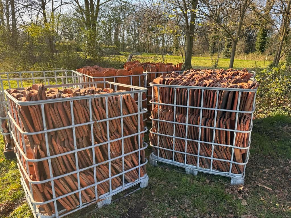 Oud Hollandse dakpannen - ca. 1500 stuks, Ophalen, Gebruikt, Steen of Klei, 15 m² of meer