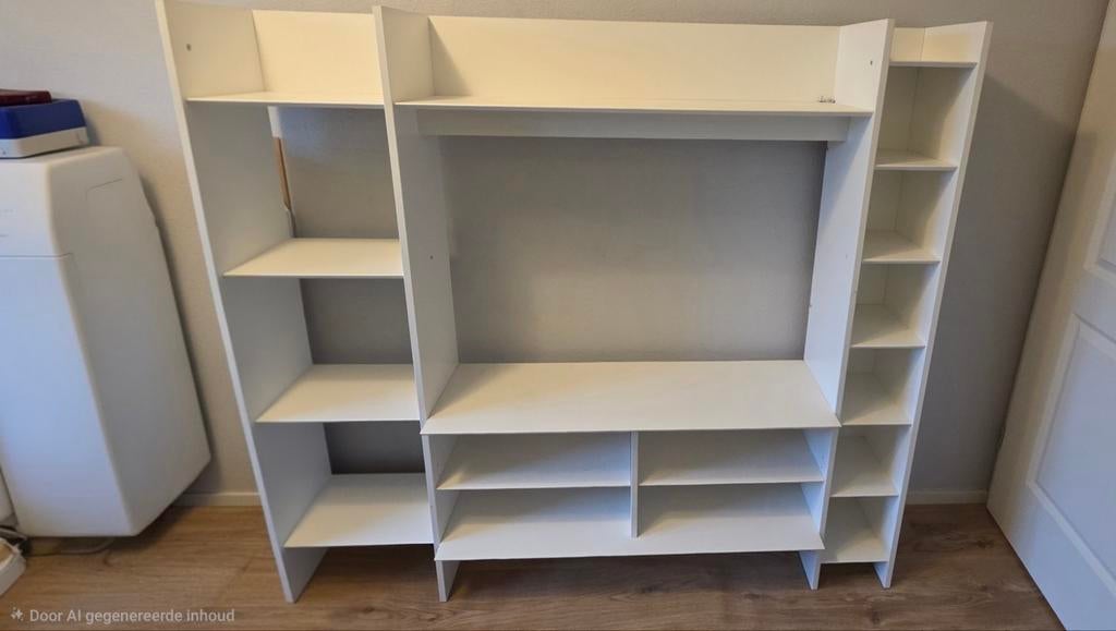 Ideale smalle ruimtebesparende wandkast wit 150x150, Huis en Inrichting, Kasten | Wandmeubels, Ophalen, 100 tot 150 cm, Zo goed als nieuw