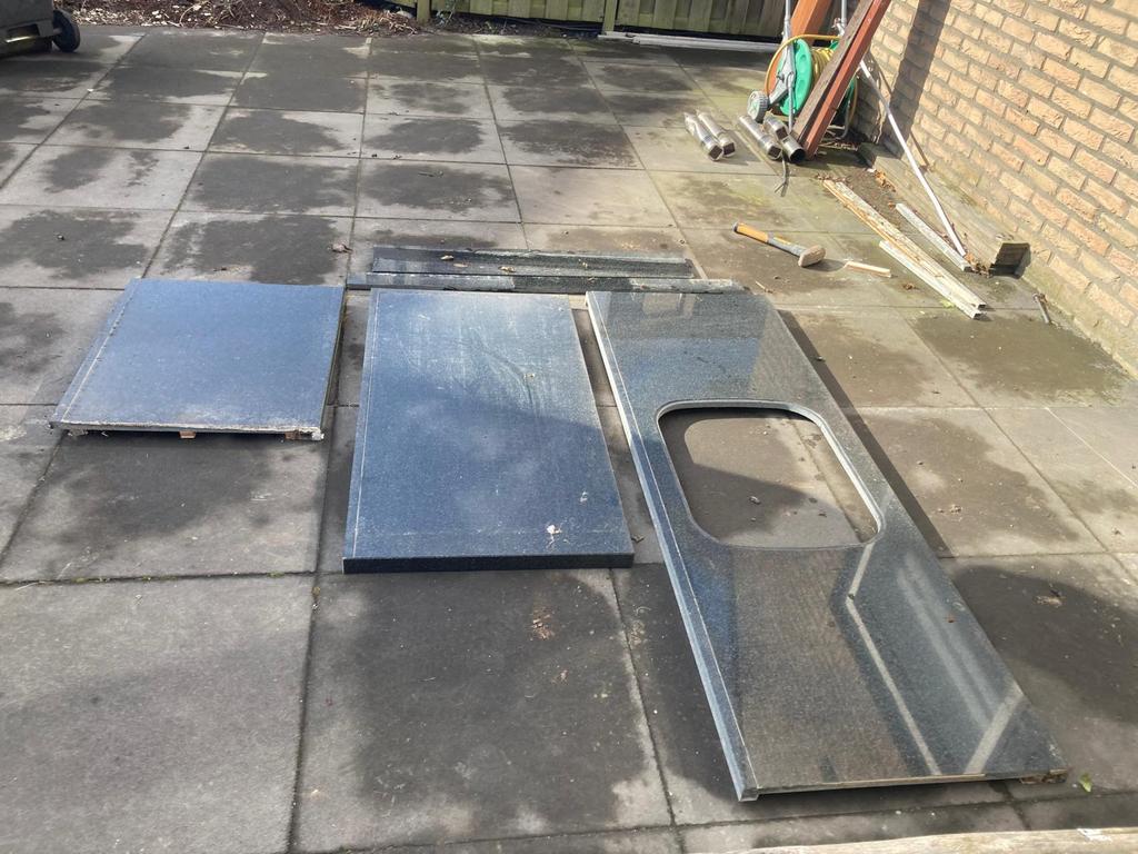 Composiet aanrechtblad, Huis en Inrichting, Keuken | Keukenelementen, Ophalen, Zo goed als nieuw, 200 cm of meer, Minder dan 100 cm