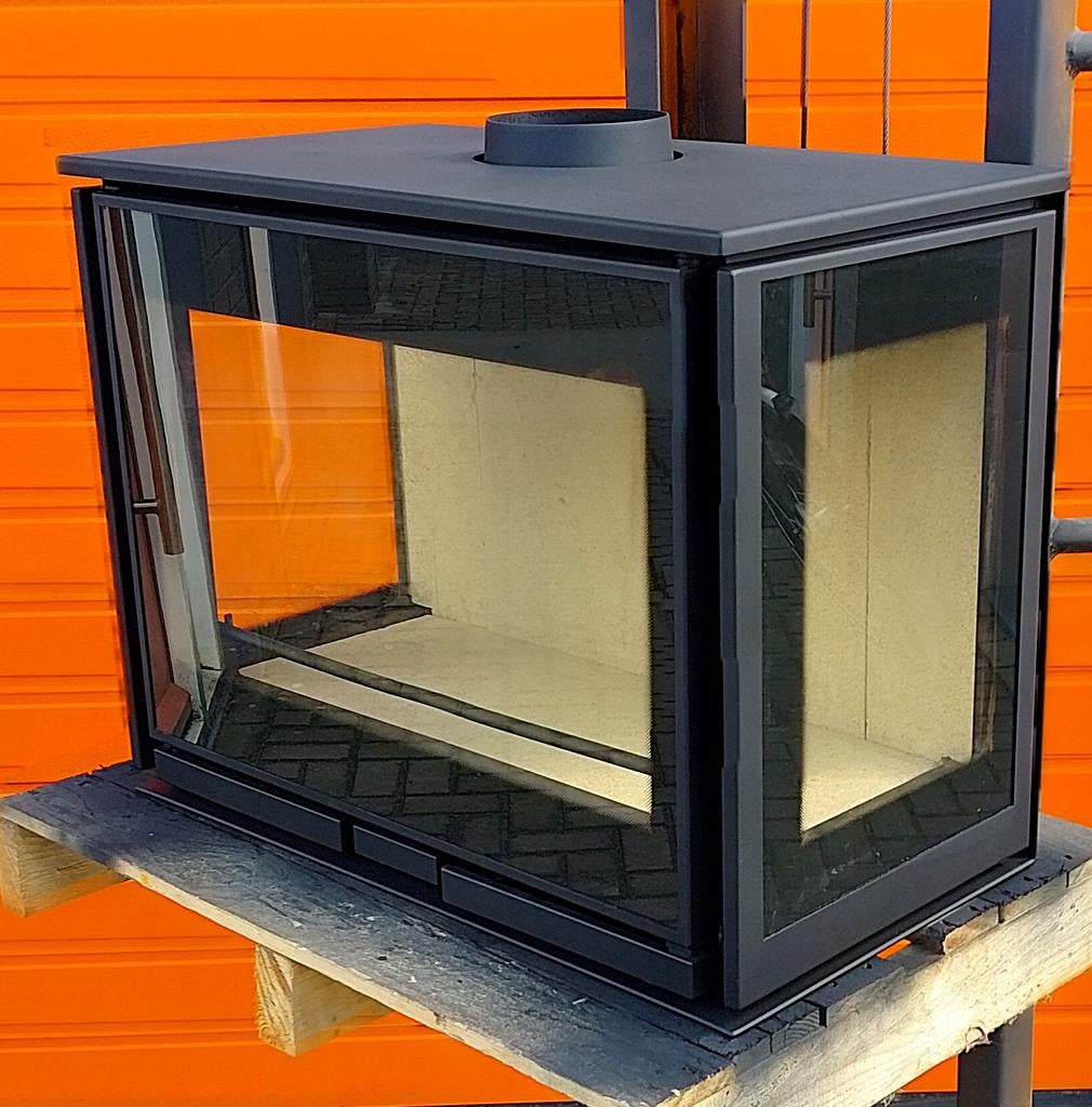 Wanders square wall  houtkachel 7kw, Huis en Inrichting, Kachels, Ophalen, Houtkachel, Zo goed als nieuw, Hangend