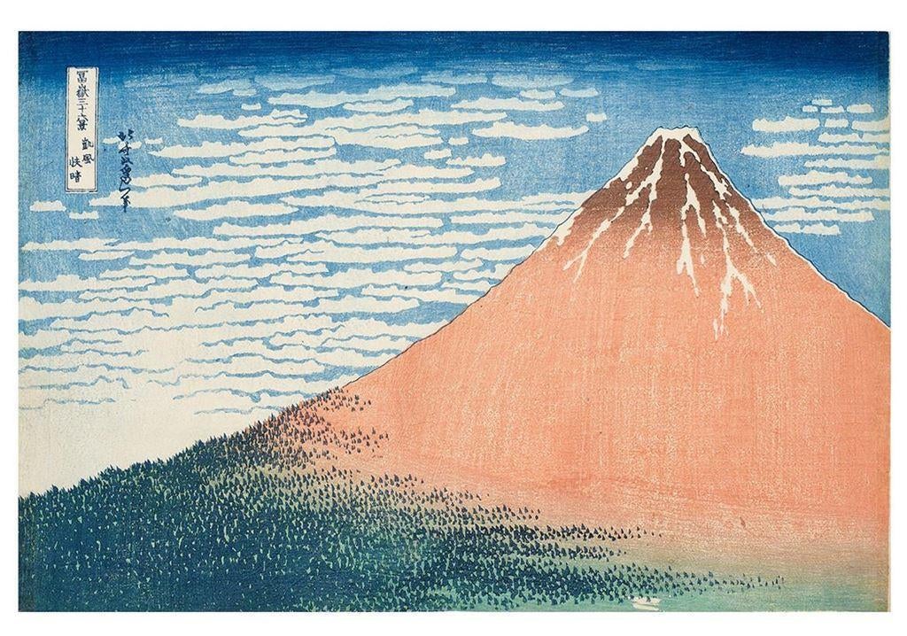 mt Fuji Gaifu kaisei Ukiyo-e Japanse Kunst Poster Hokusai, Ophalen of Verzenden