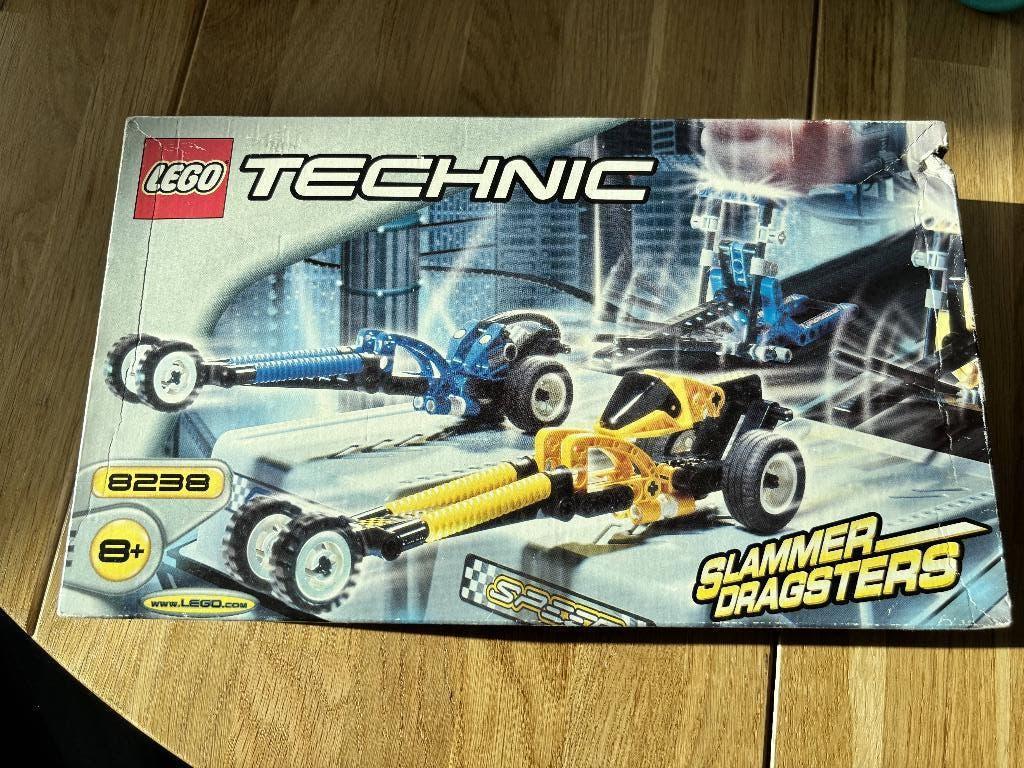 Bieden Lego Technic 8238 Slammer Dragsters, Ophalen of Verzenden, Gebruikt, Complete set, Lego