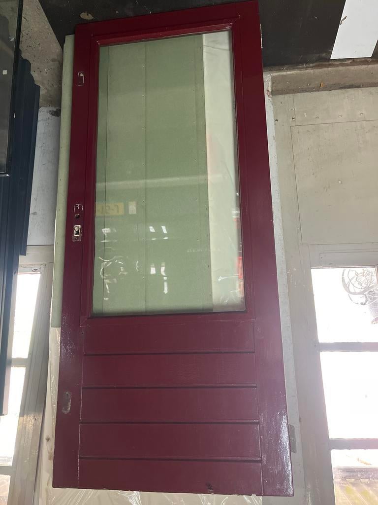 Balkondeur achterdeur 87x201,5 cm, Ophalen, Gebruikt, 80 tot 100 cm, Buitendeur