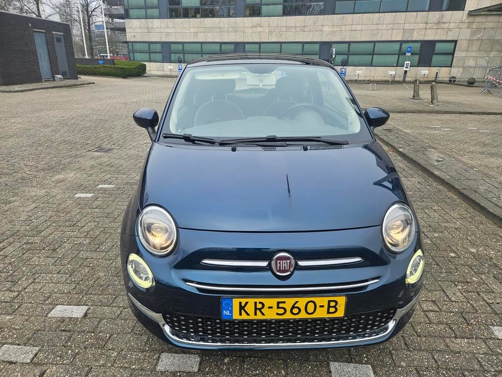 Fiat 500 Twinair Turbo 80pk 2016 Blauw, Auto's, Voorwielaandrijving, 31 €/maand, 905 kg, Origineel Nederlands